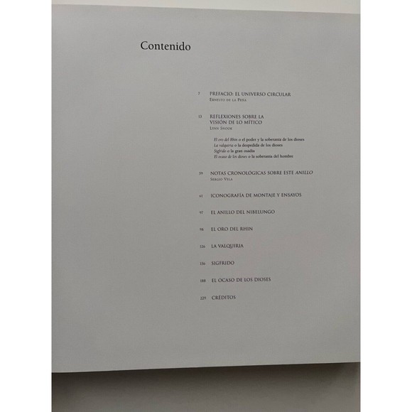 Richard Wagner El Anillo Del Nibelungo Sergio Vela Hardcover Book Spanish 1st Ed - Picture 8 of 13